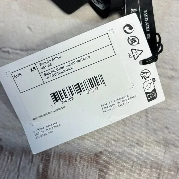 NWT Paris Atelier & Other Stories Women Mini Skirt XS X-Small Ruched C081 -21 - Picture 6 of 16